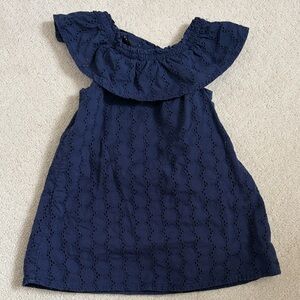 Nautica Navy Eyelet Ruffle Summer Dress